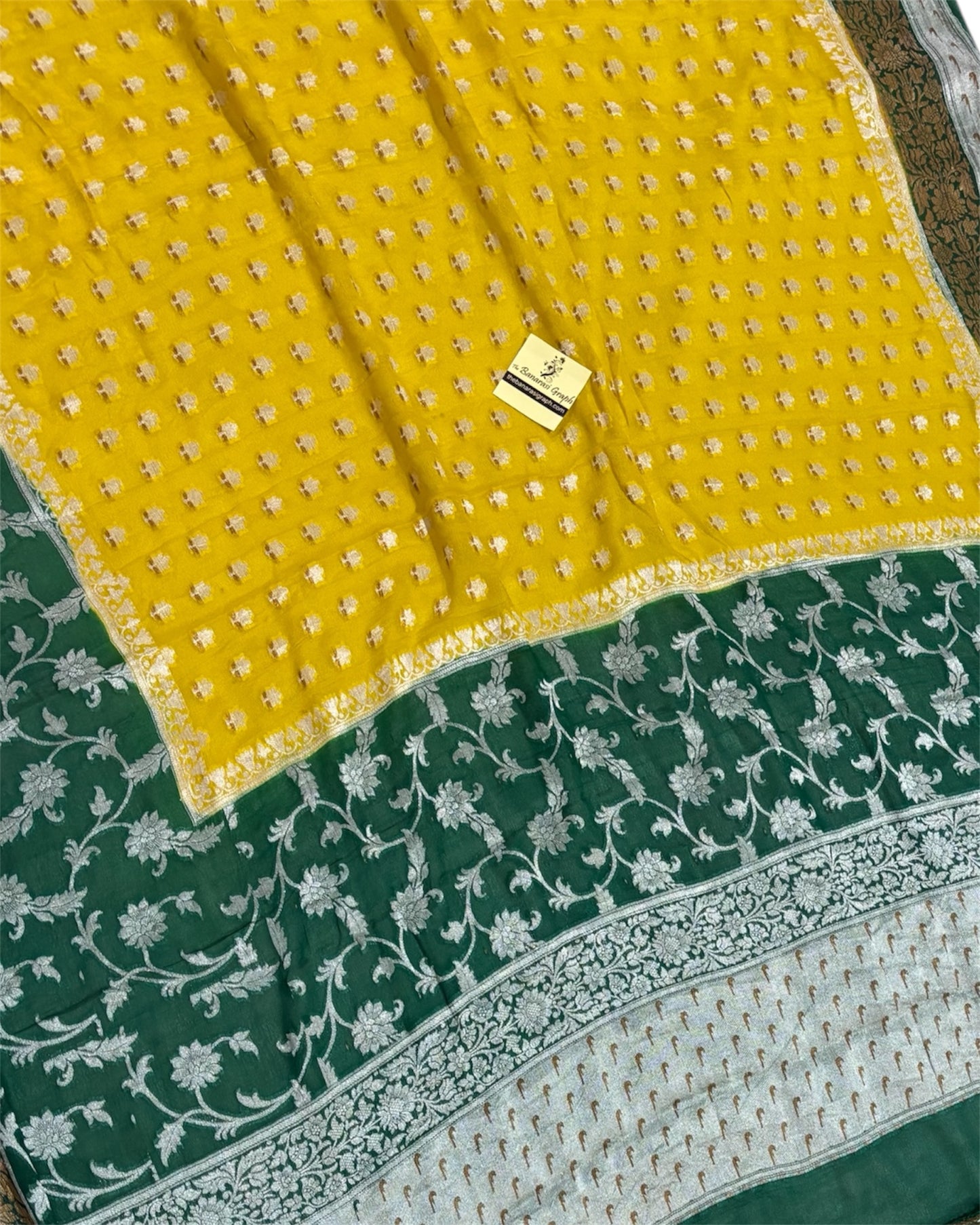 Pure Khaddi Chiffon Reshmi Zari - Banarasi Saree