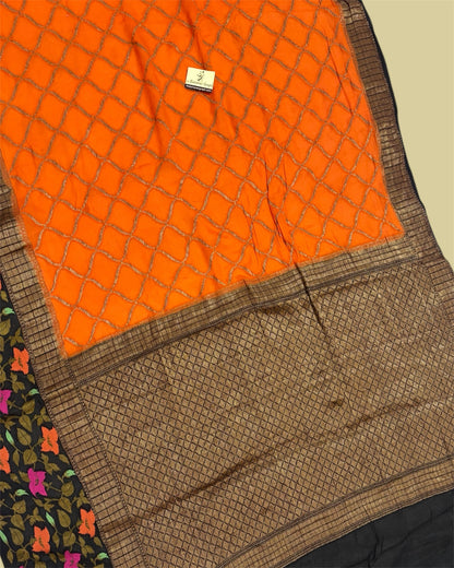 Pure khaddi Chiffon Reshmi Zari-Banarasi Saree