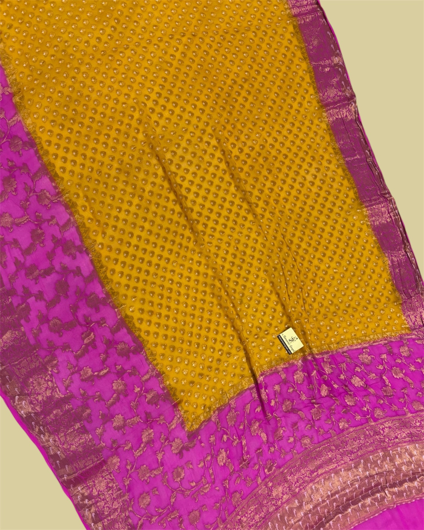 Pure Khaddi Chiffon Reshmi Zari - Banarasi Saree