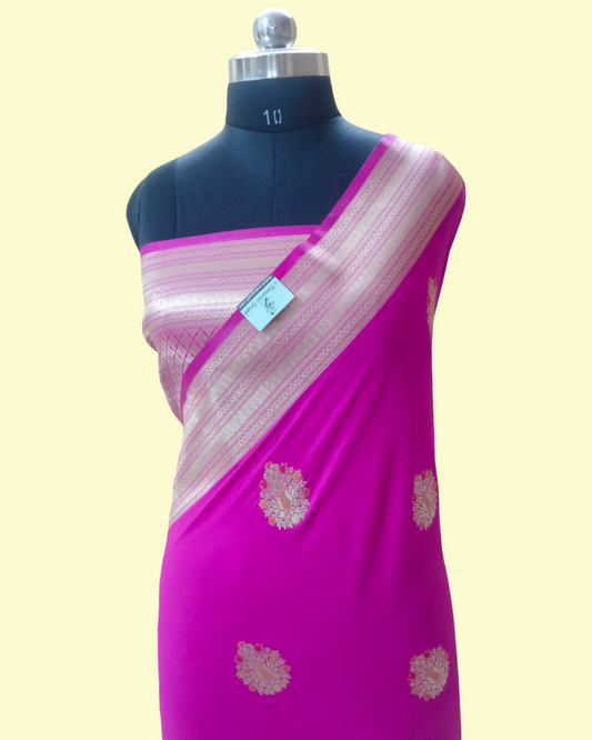 Pure Katan Banarasi Saree With Meenakari