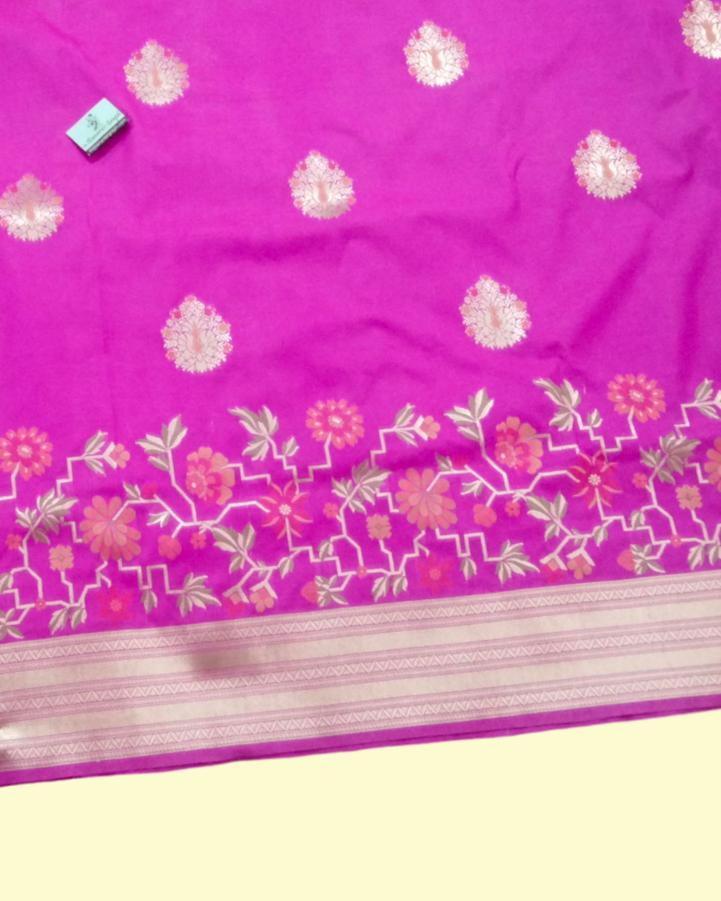 Pure Katan Banarasi Saree With Meenakari