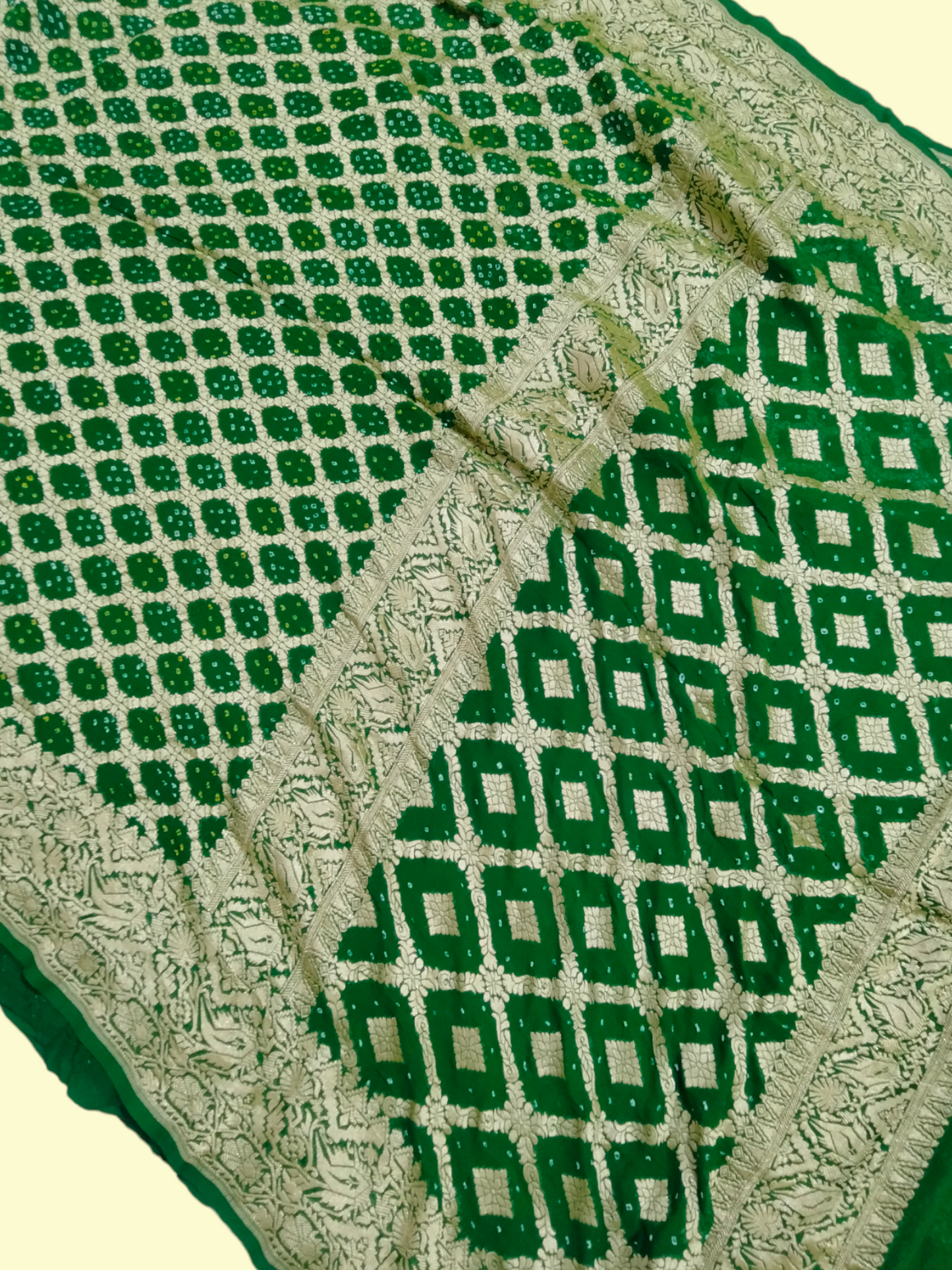 Pure Georgette Bandhani - Banarasi Saree