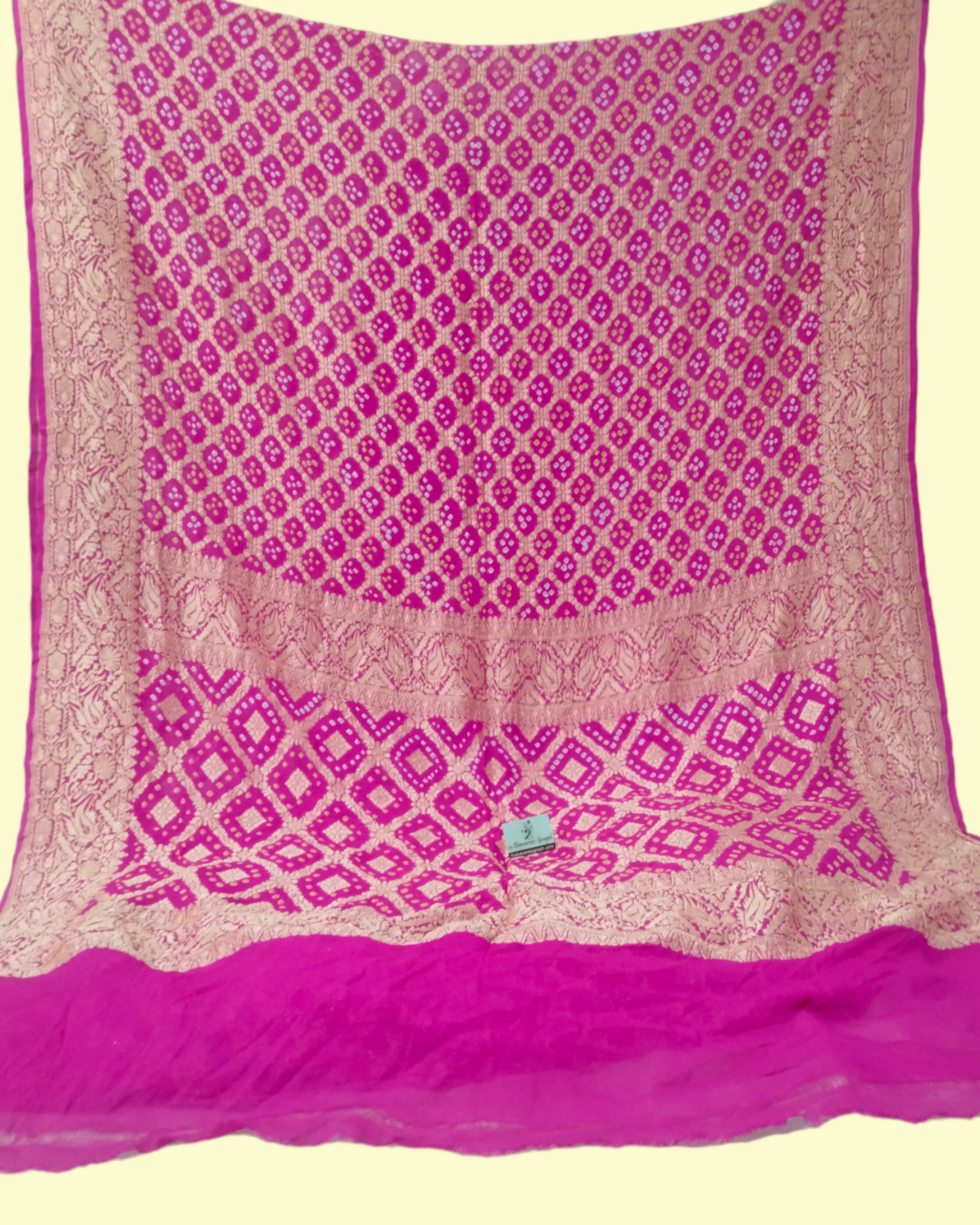 Pure Georgette Bandhani - Banarasi saree