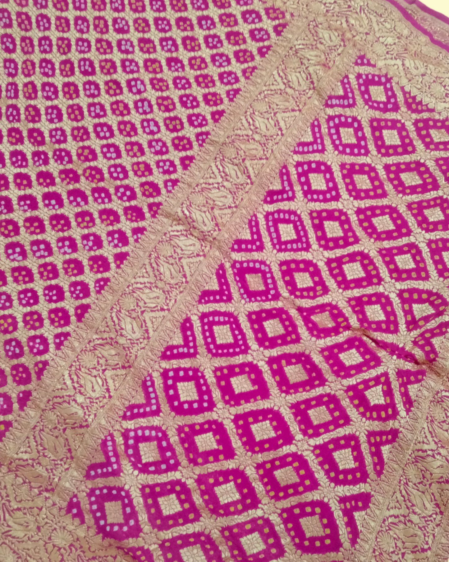 Pure Georgette Bandhani - Banarasi saree