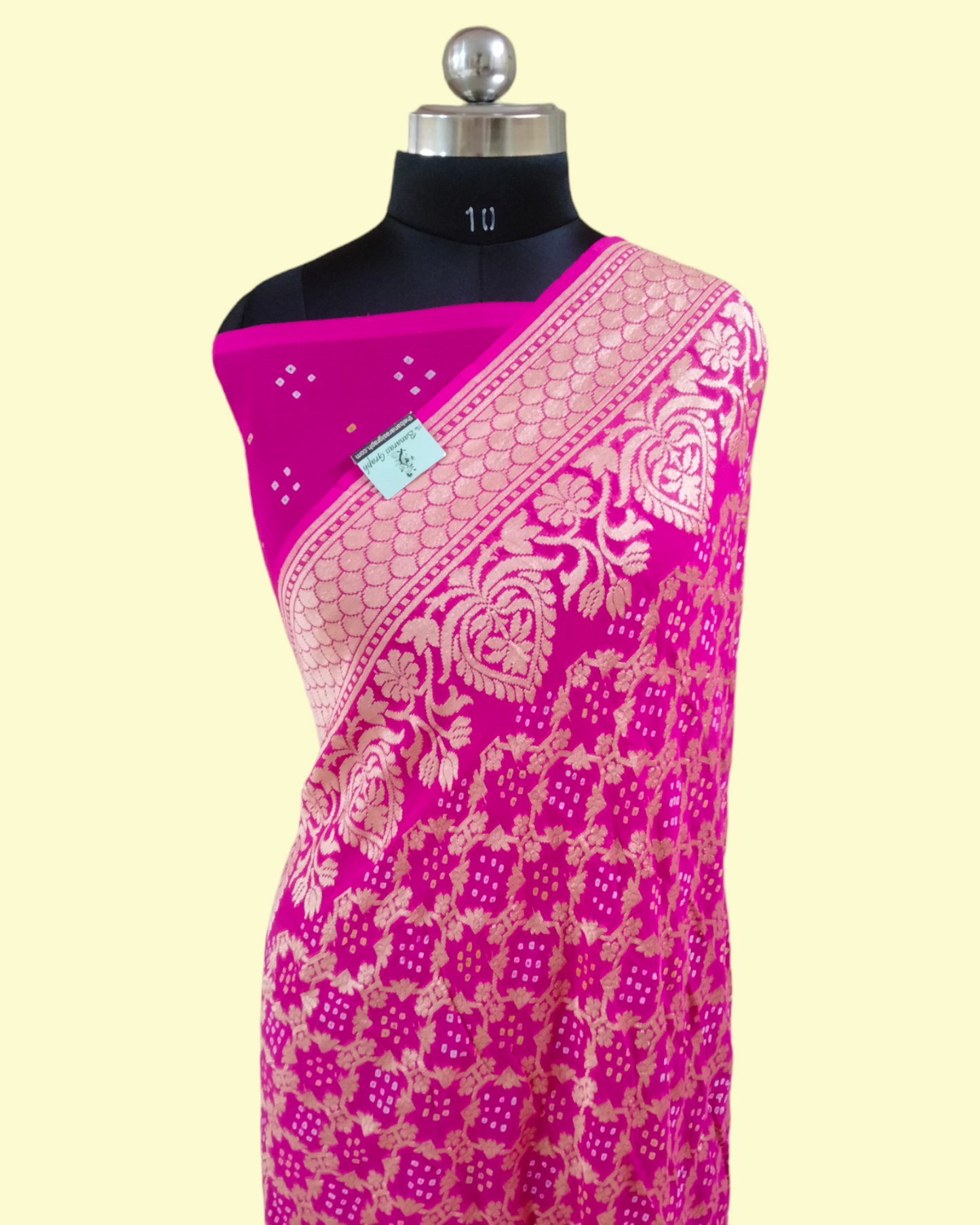 Pure Georgette Bandhani - Banarasi Saree