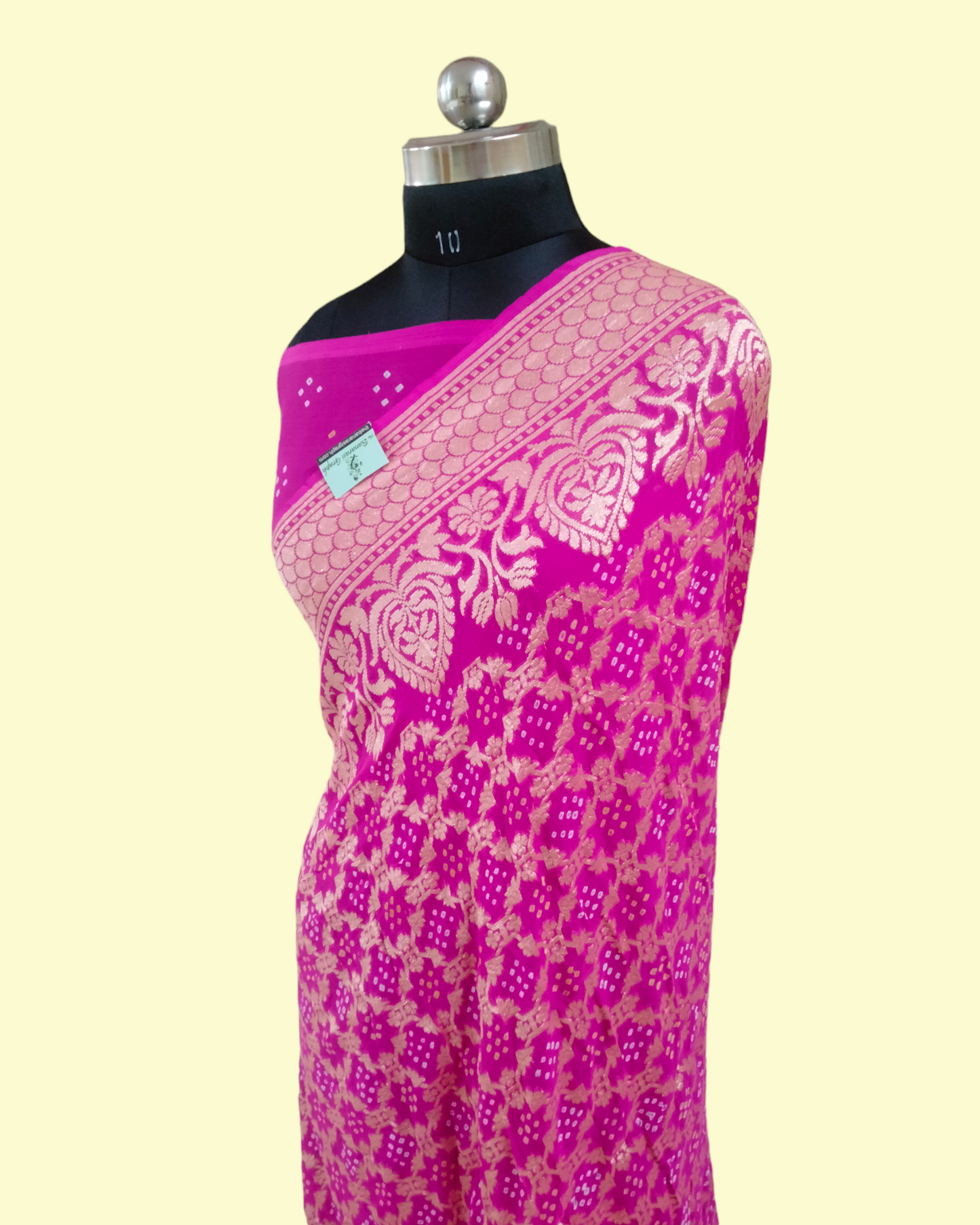 Pure Georgette Bandhani - Banarasi Saree