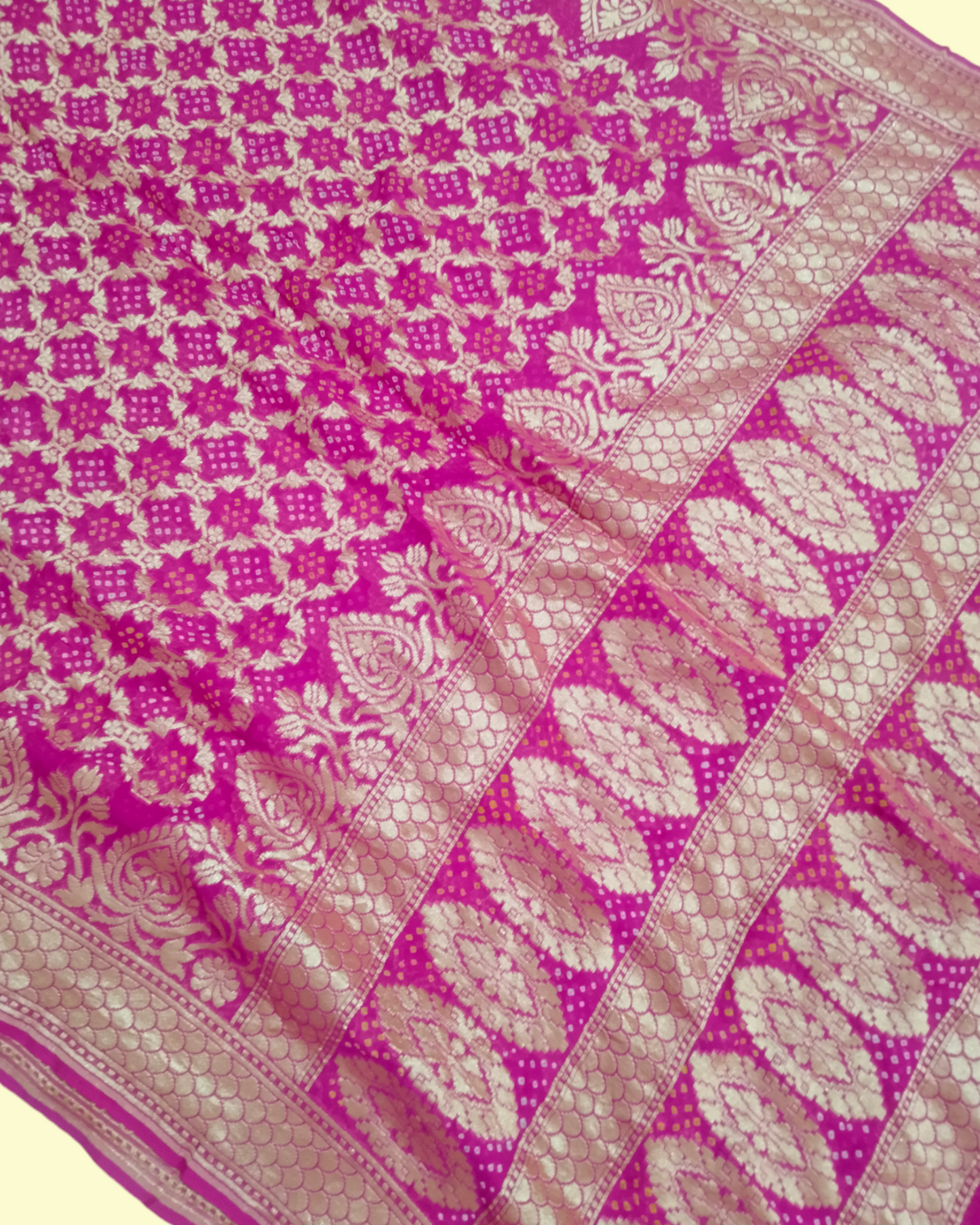 Pure Georgette Bandhani - Banarasi Saree