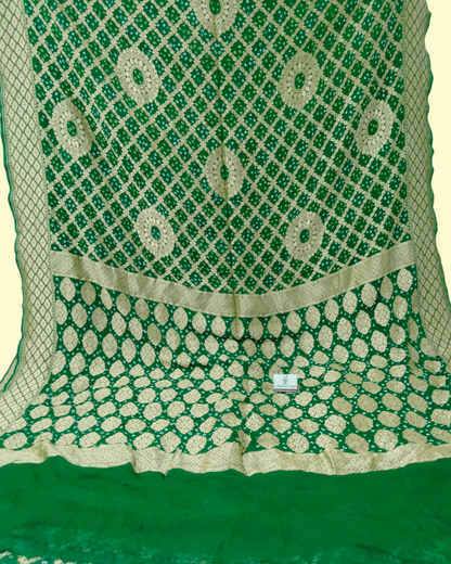 Pure Georgette Bandhani - Banarasi Saree