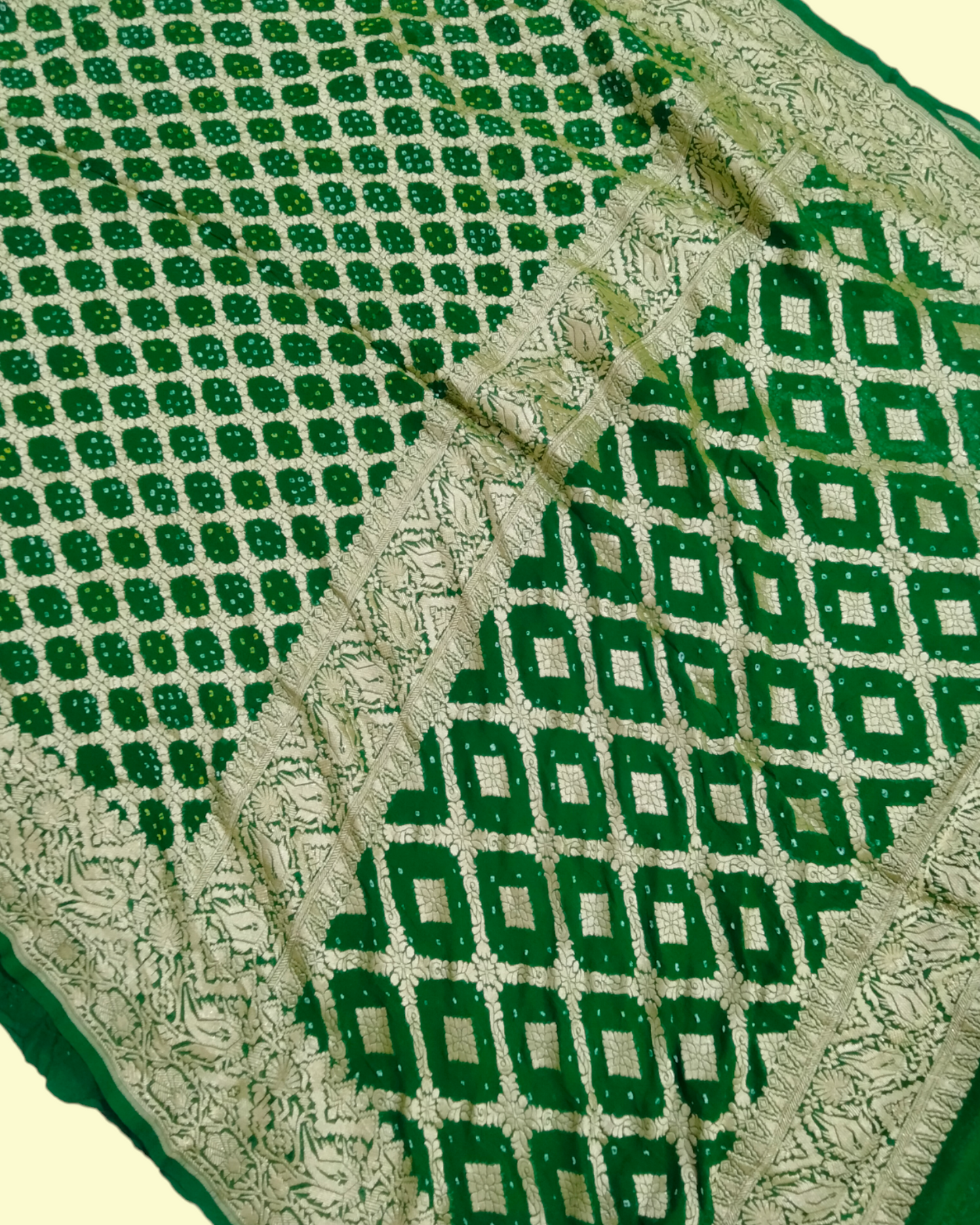 Pure Georgette Bandhani - Banarasi Saree