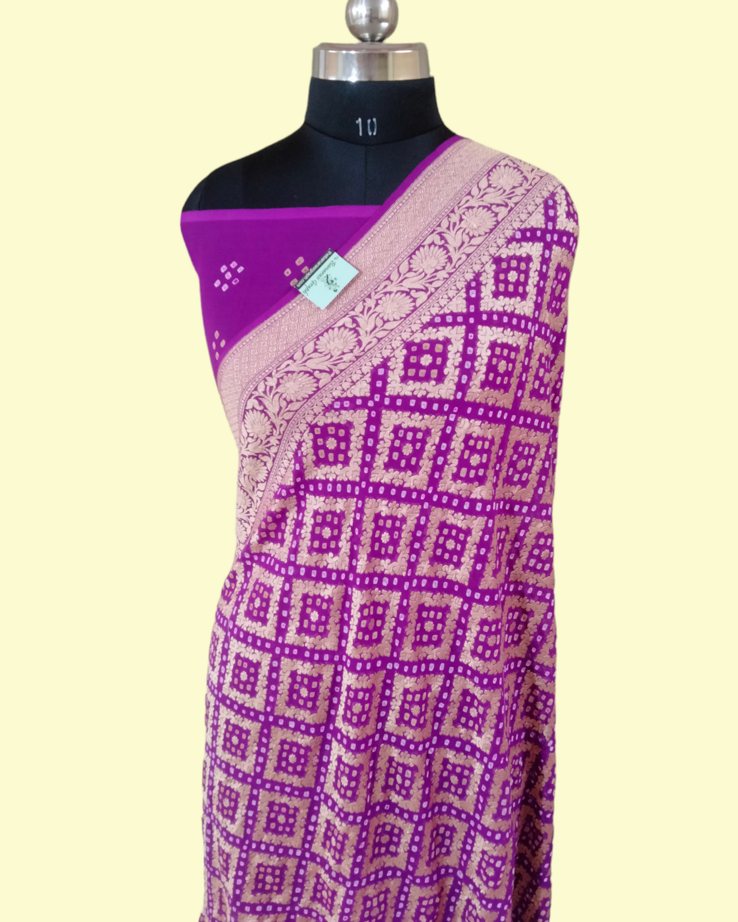 Pure Georgette Bandhani - Banarasi Saree