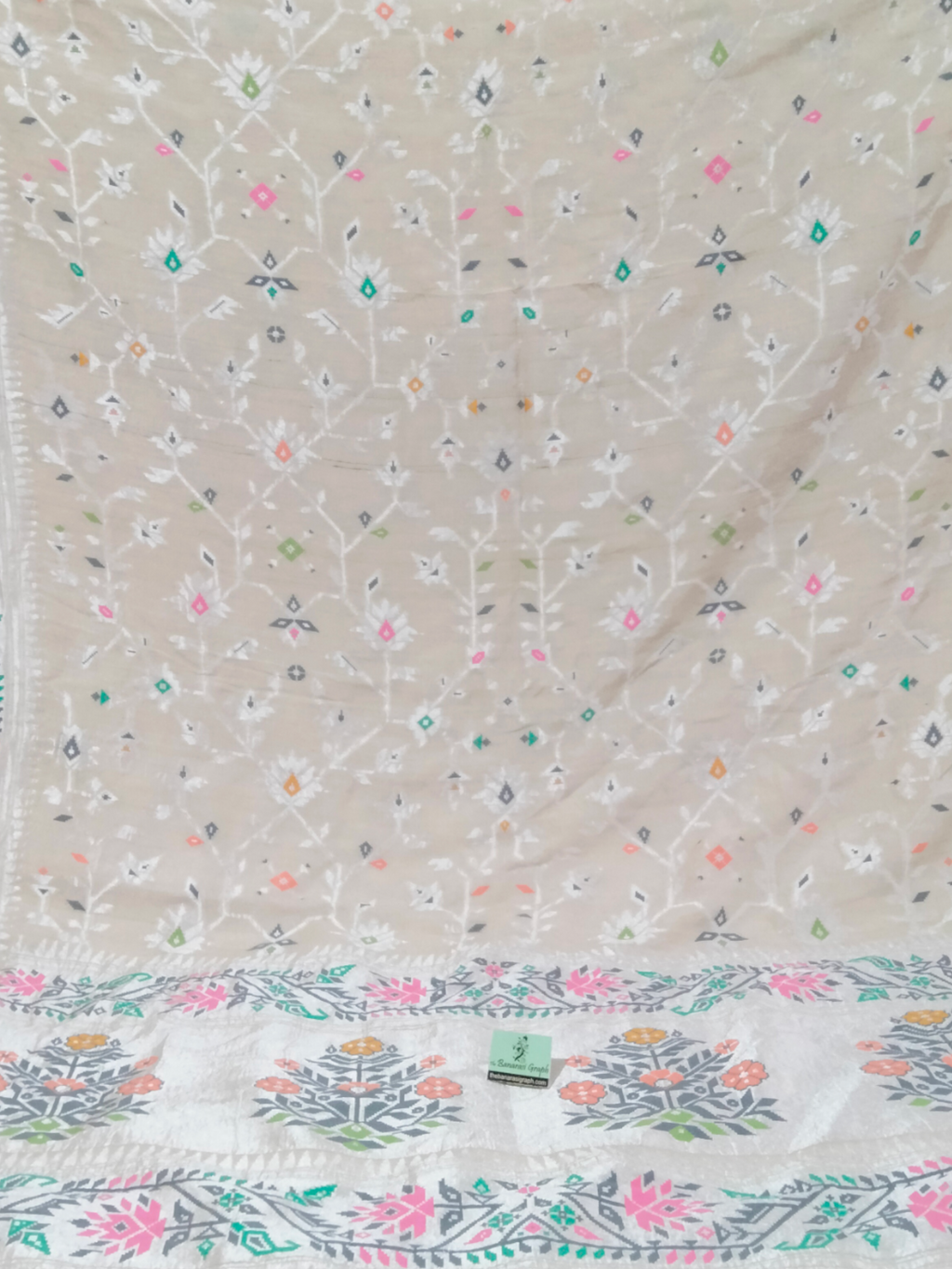 Pure Tussar Georgette Handloom Silk with Meenakari - Banarasi Saree