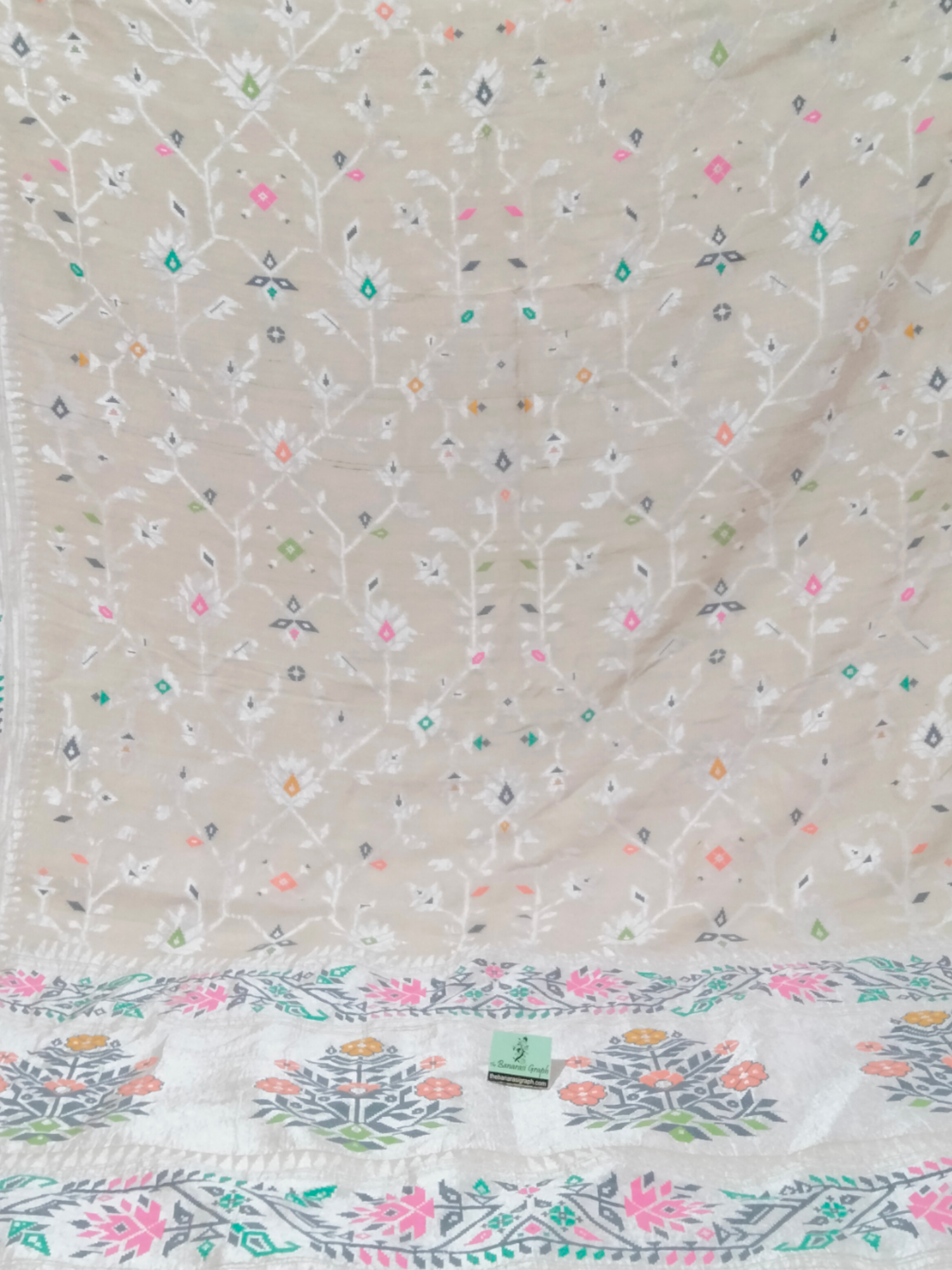 Pure Tussar Georgette Handloom Silk with Meenakari - Banarasi Saree