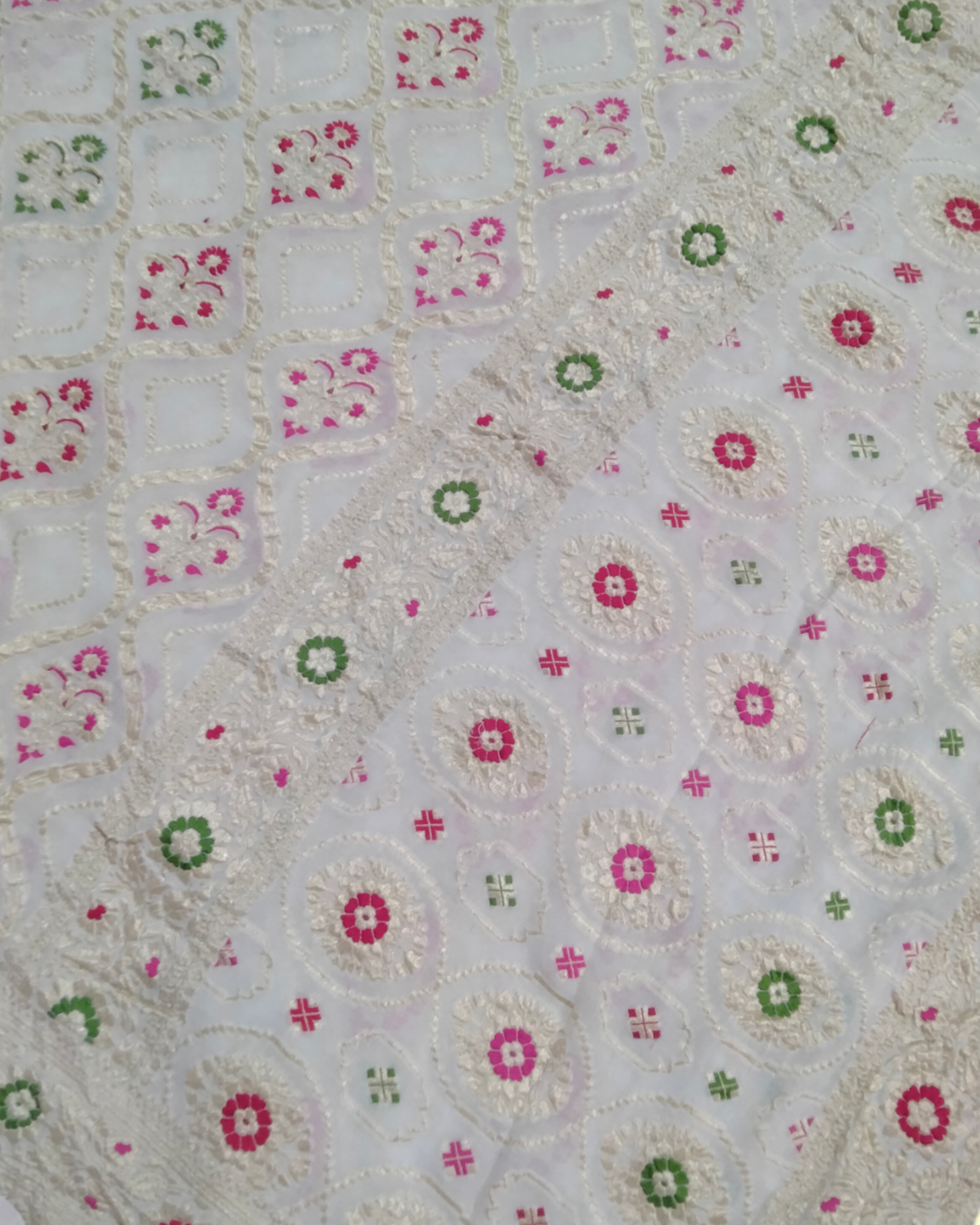 Pure Khaddi Georgette - Water Zari All Over Jaal Work with Meenakari Banarasi Saree