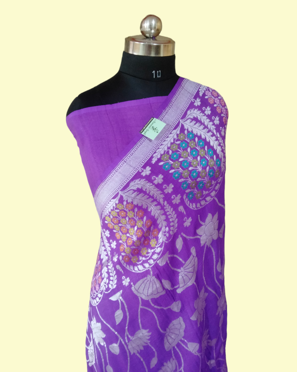 Pure Tussar Georgette Handloom Silk - Meenakari Banarasi Saree