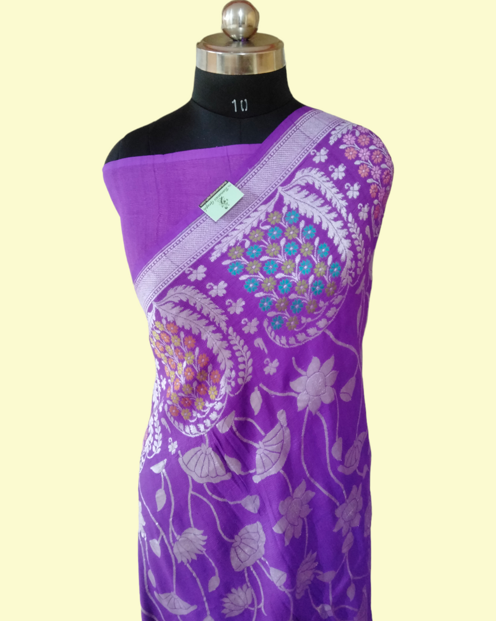 Pure Tussar Georgette Handloom Silk - Meenakari Banarasi Saree