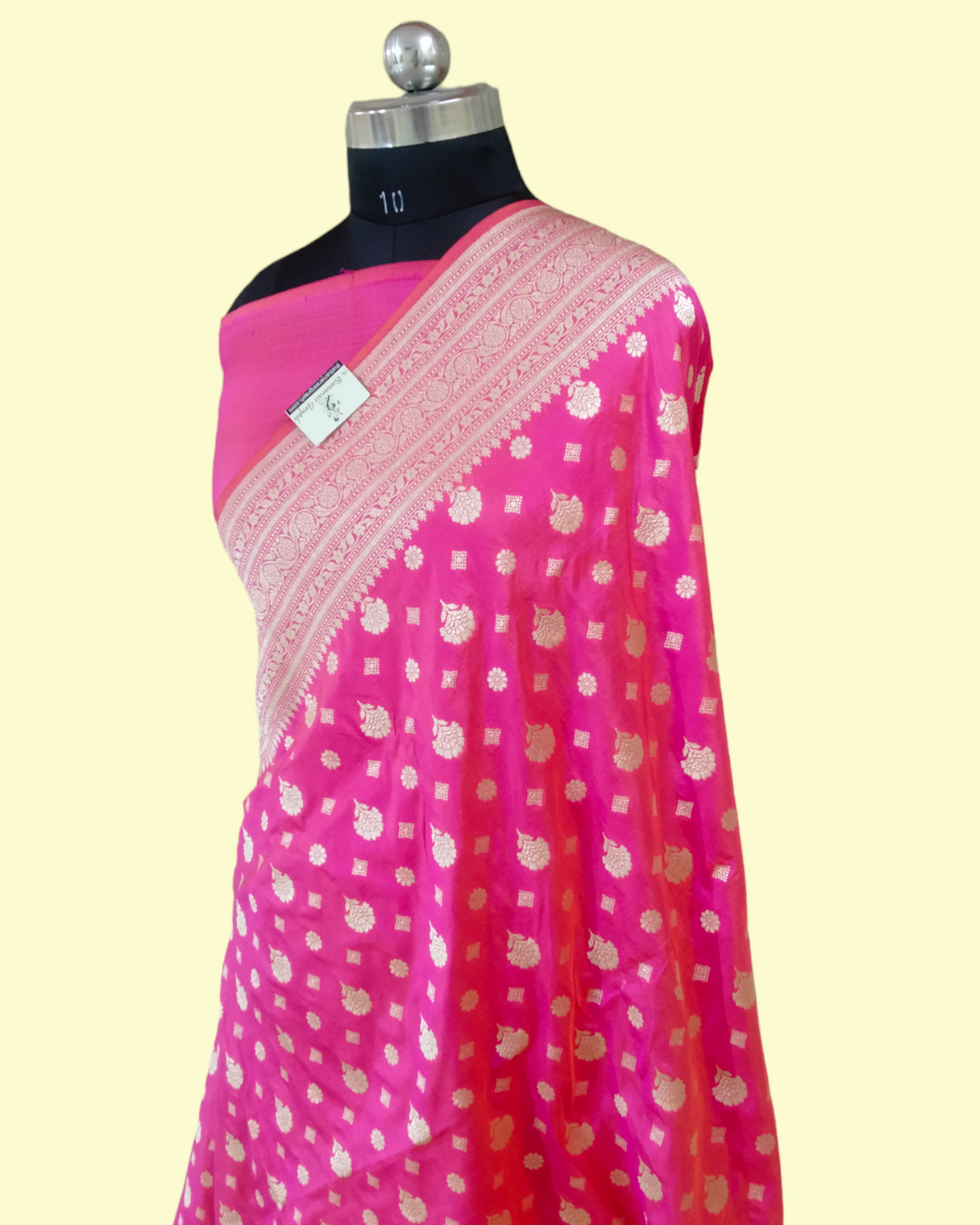 Dark Pink Pure Katan Handloom Silk Uppada - Banarasi Saree Jaal Work