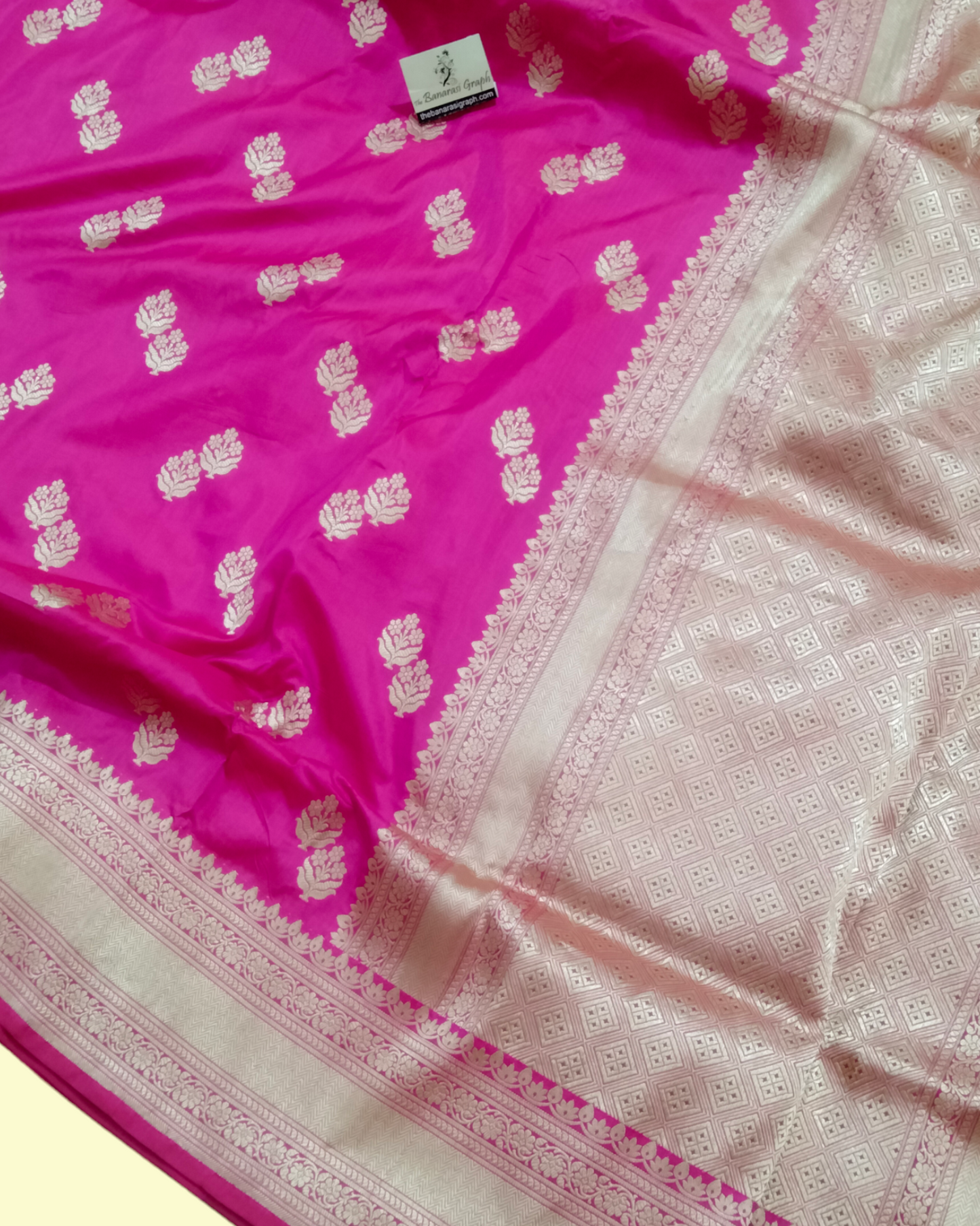 Dark Pink Pure Katan Handloom Silk Uppada - Banarasi Saree