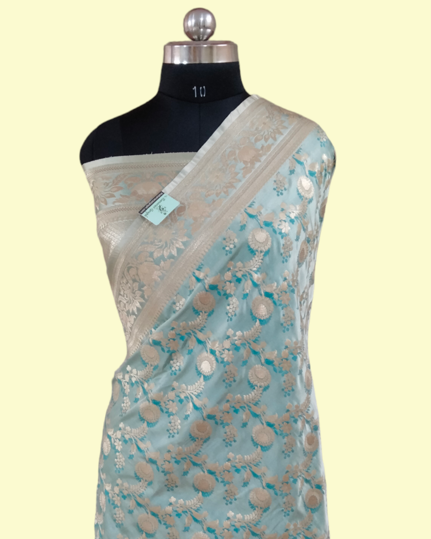 Pure Satin Katan Silk Banarasi Saree - All over Jaal Work