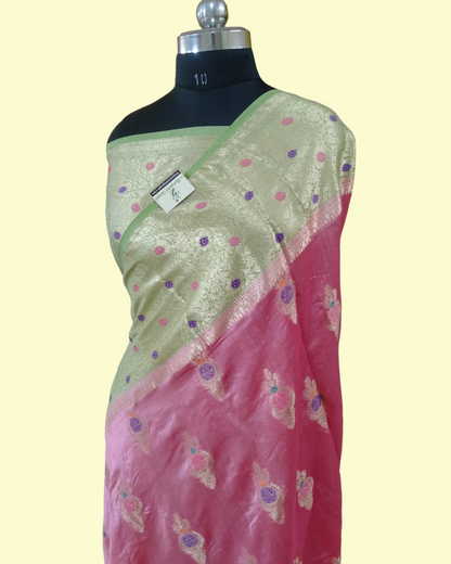 Pure Chiniya Silk Tilfi Meenakari - Banarasi Saree