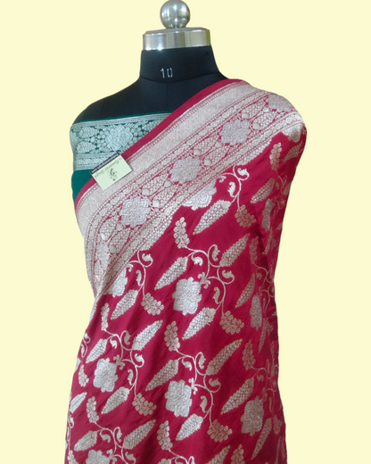 Pure Chiniya Silk Sona Roopa - Banarasi Saree