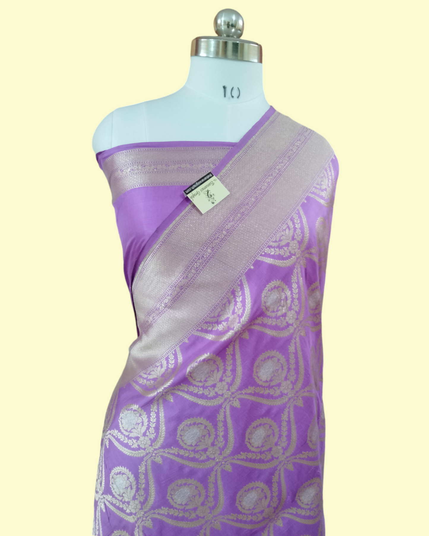 Purple Pure Katan Handloom Silk - Sona Roopa Jaal Work Banarasi Saree