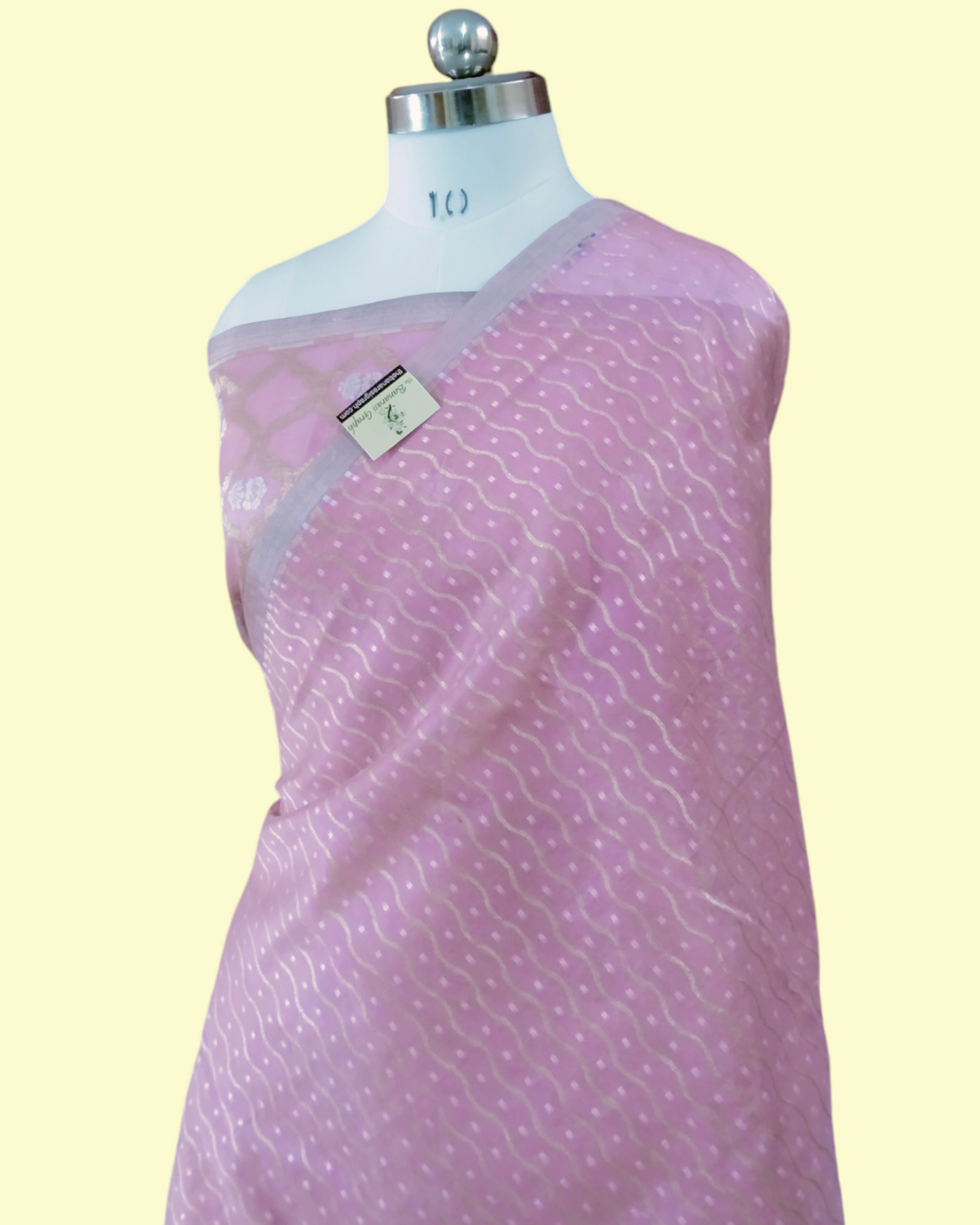 Baby Pink Pure Moonga Silk - Banarasi Saree