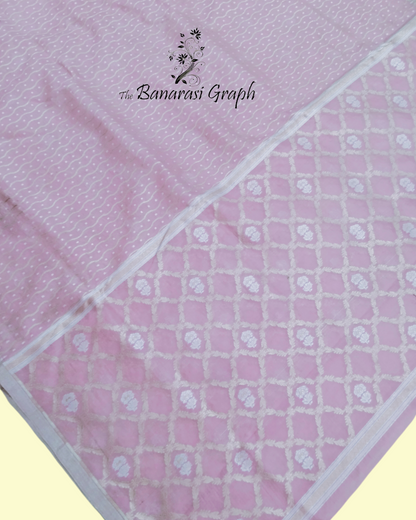 Baby Pink Pure Moonga Silk - Banarasi Saree