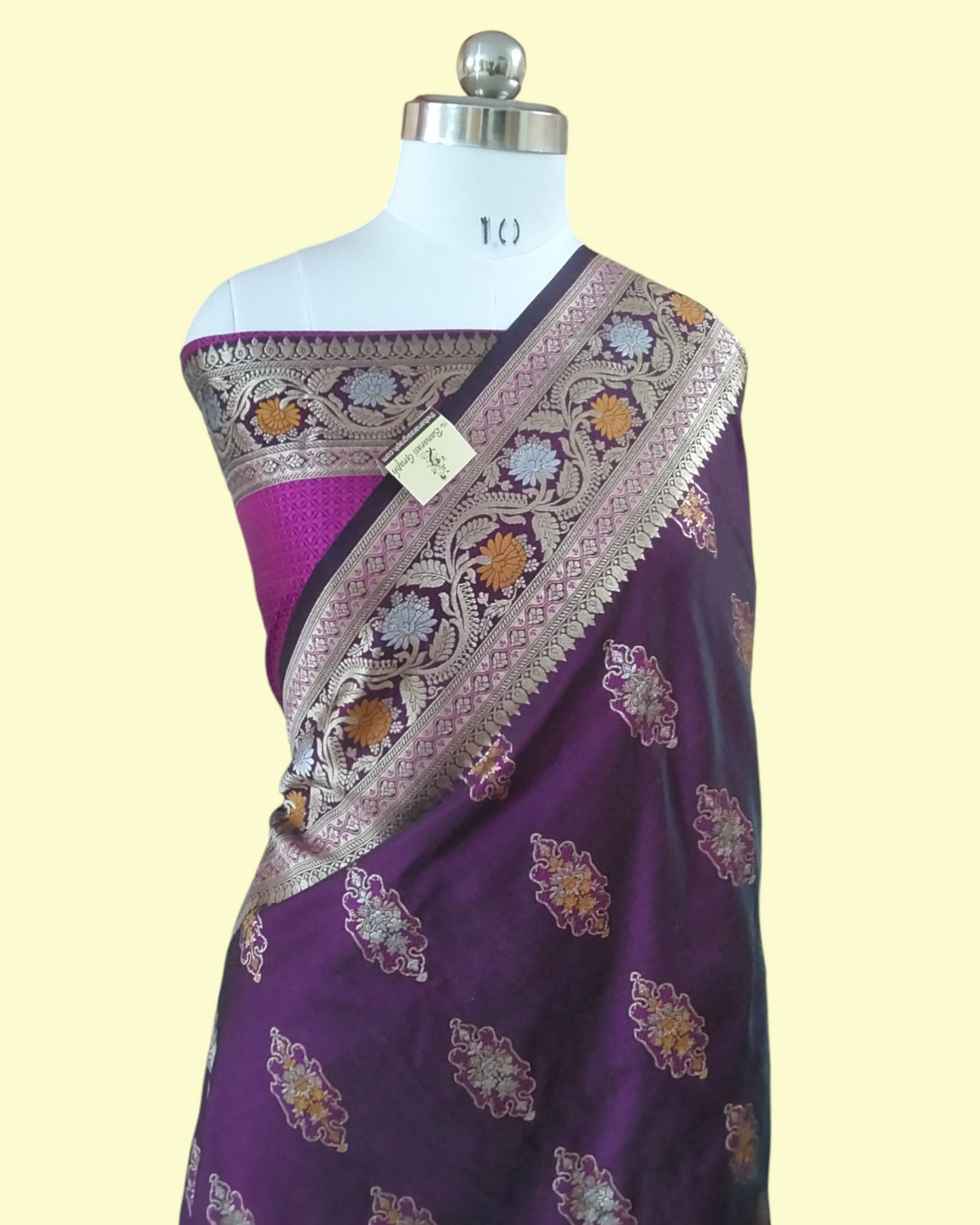 Pure Mashru Katan Silk Sona Roopa with Meenakari - Banarasi Saree