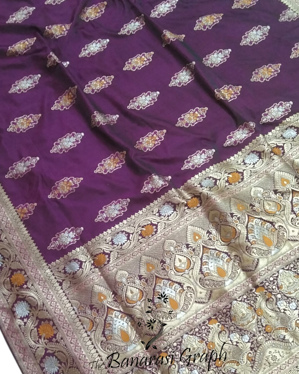 Pure Mashru Katan Silk Sona Roopa with Meenakari - Banarasi Saree