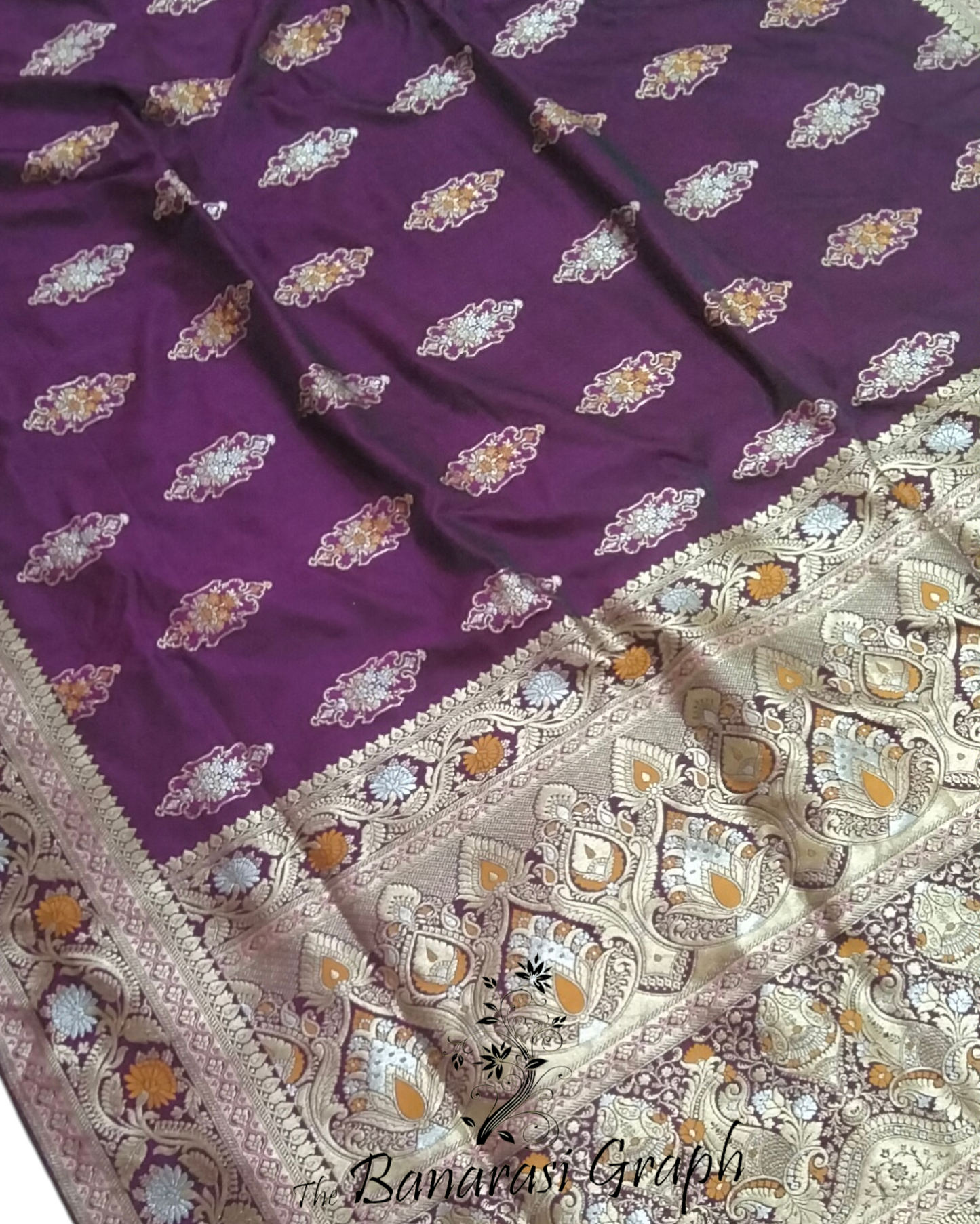 Pure Mashru Katan Silk Sona Roopa with Meenakari - Banarasi Saree