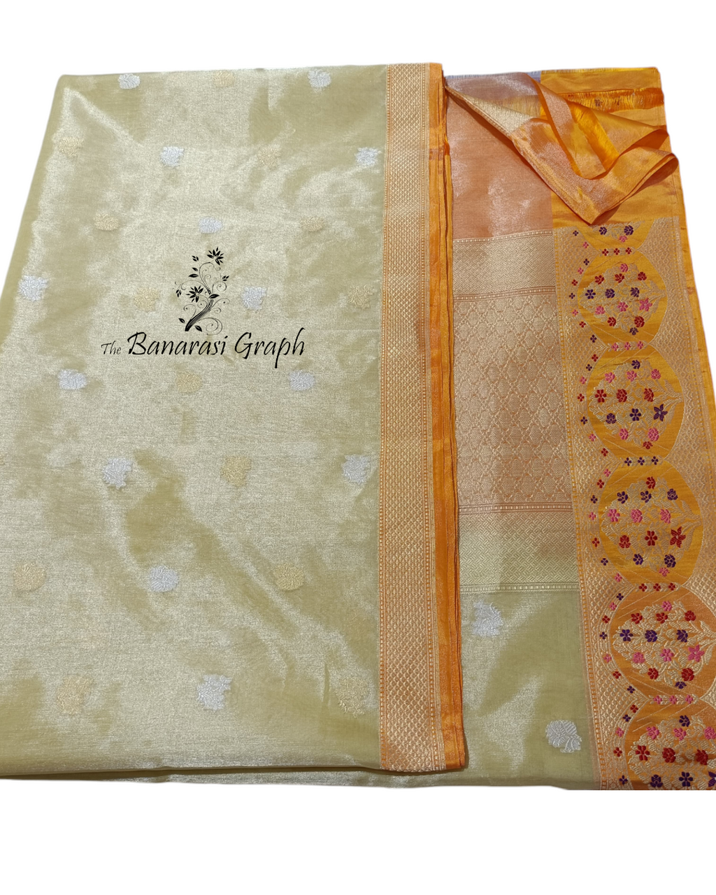 Pure Tissue Handloom Silk Sona Rupa Kadhua Motifs with Meenakari - Katan Border Banarasi Saree
