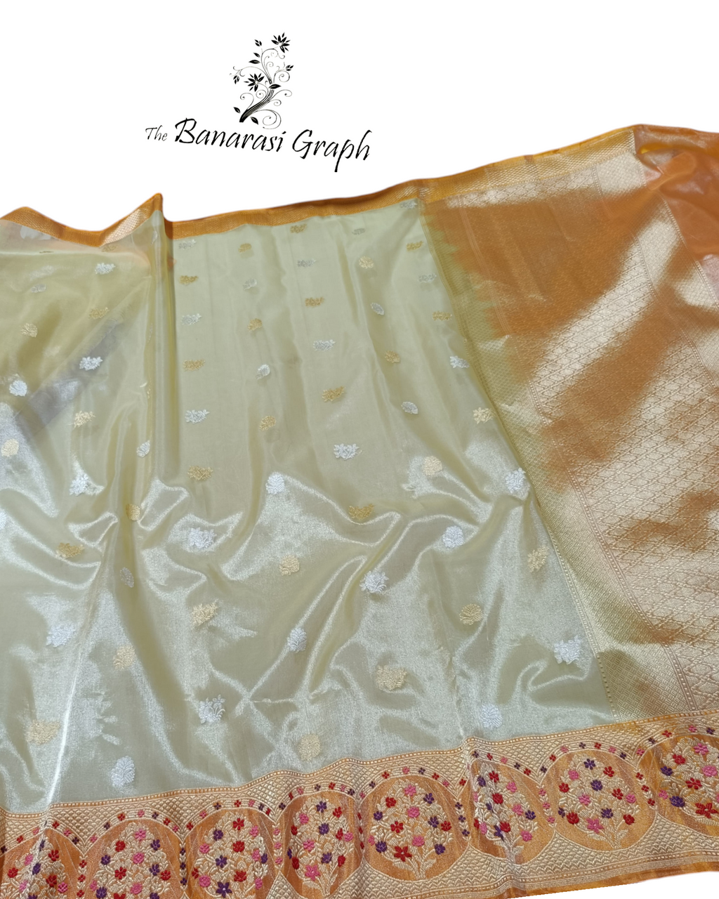 Pure Tissue Handloom Silk Sona Rupa Kadhua Motifs with Meenakari - Katan Border Banarasi Saree