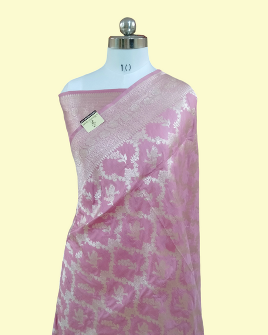 Pure Katan Uppada - All Over Jaal Work Banarasi Saree