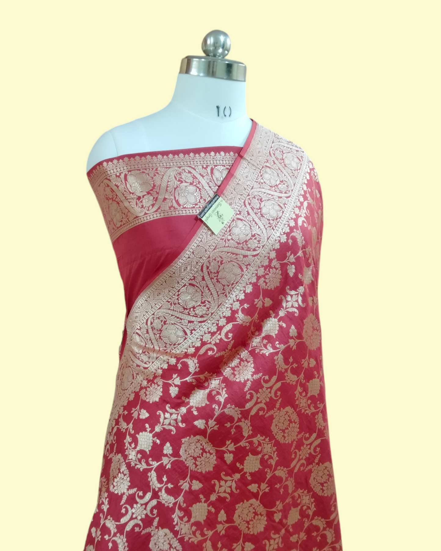 Red Pure Katan Handloom Silk Uppada - All Over Jaal Work Banarasi Saree