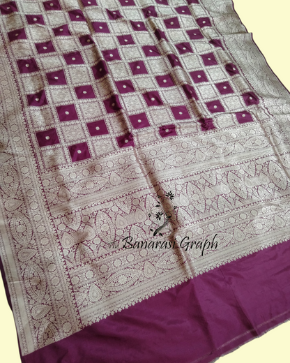 Pure Katan Handloom Silk Uppada - All Over Brocade Jaal Work Banarasi Saree