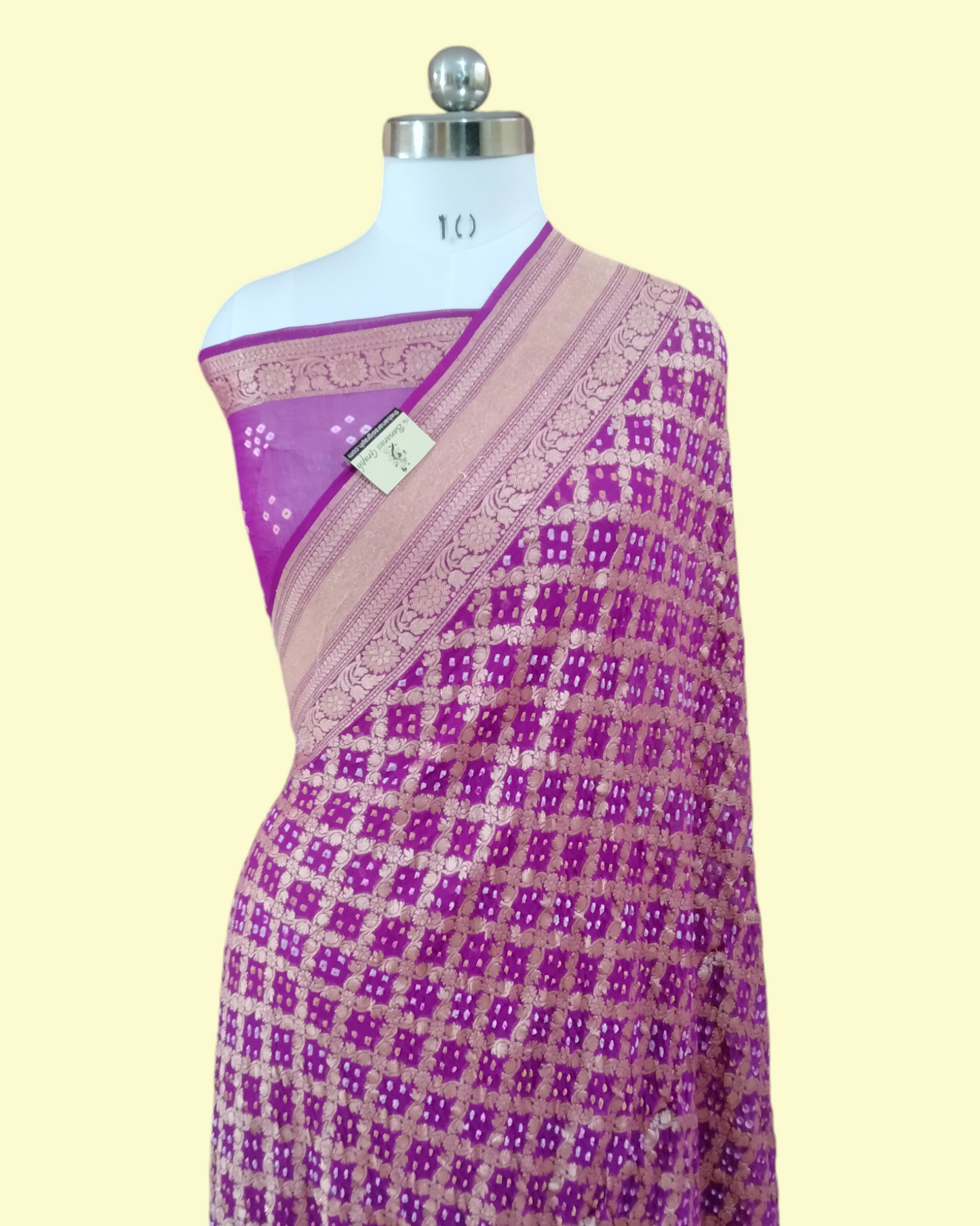 Pure Georgette Bandhani - Banarasi Saree