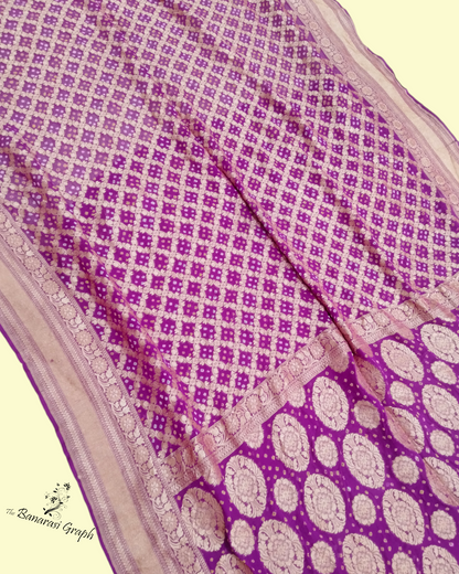 Pure Georgette Bandhani - Banarasi Saree