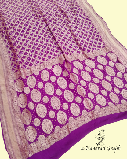 Pure Georgette Bandhani - Banarasi Saree