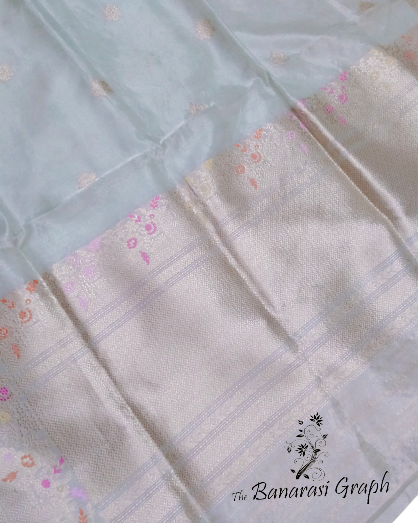 Pure Tissue Kadhua Motifs - Handloom Meenakari Banarasi Saree
