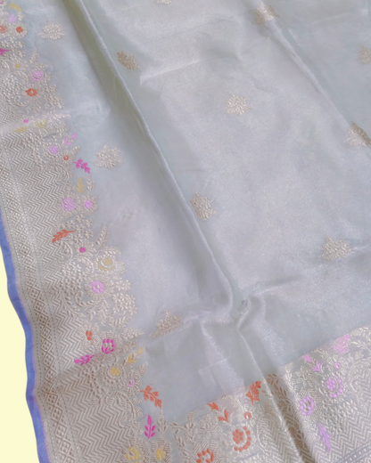 Pure Tissue Kadhua - Handloom Alfi Meenakari Banarasi Saree