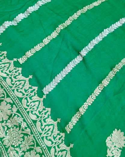 Pure Khaddi Chiffon Sona Roopa Banarasi Saree