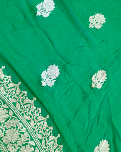 Pure Khaddi Chiffon Sona Roopa Banarasi Saree