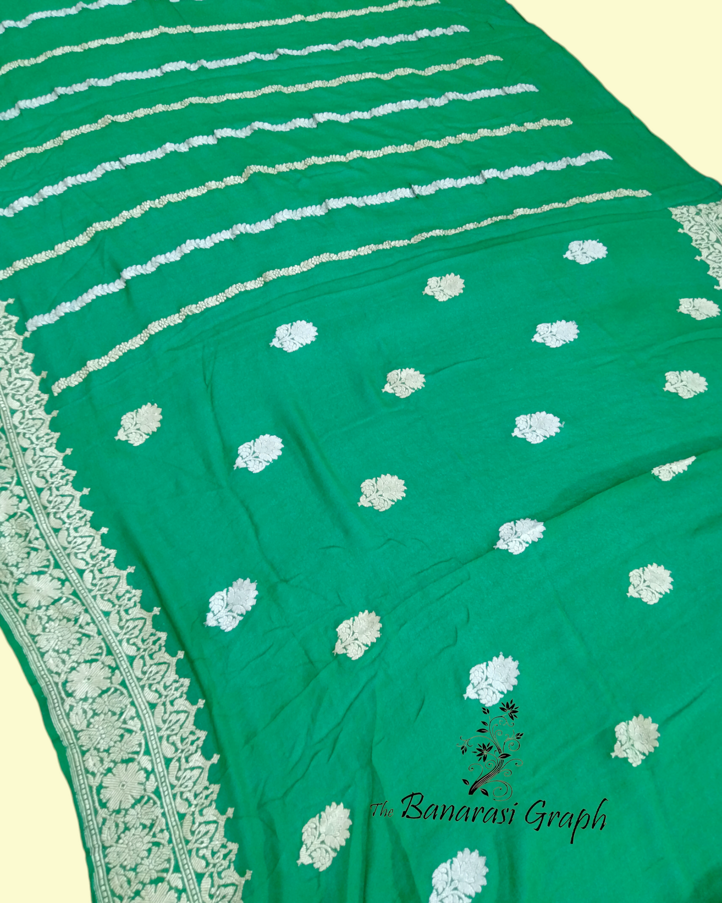 Pure Khaddi Chiffon Sona Roopa Banarasi Saree