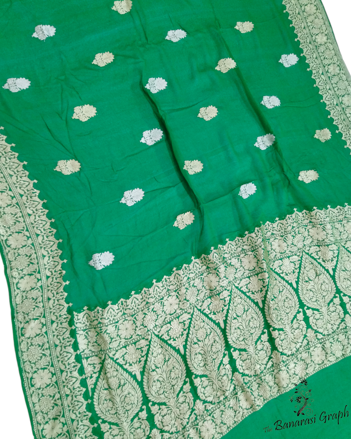 Pure Khaddi Chiffon Sona Roopa Banarasi Saree