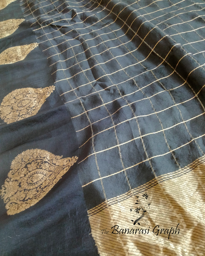 Pure Raw Mango Kadhua Silk Banarasi Saree