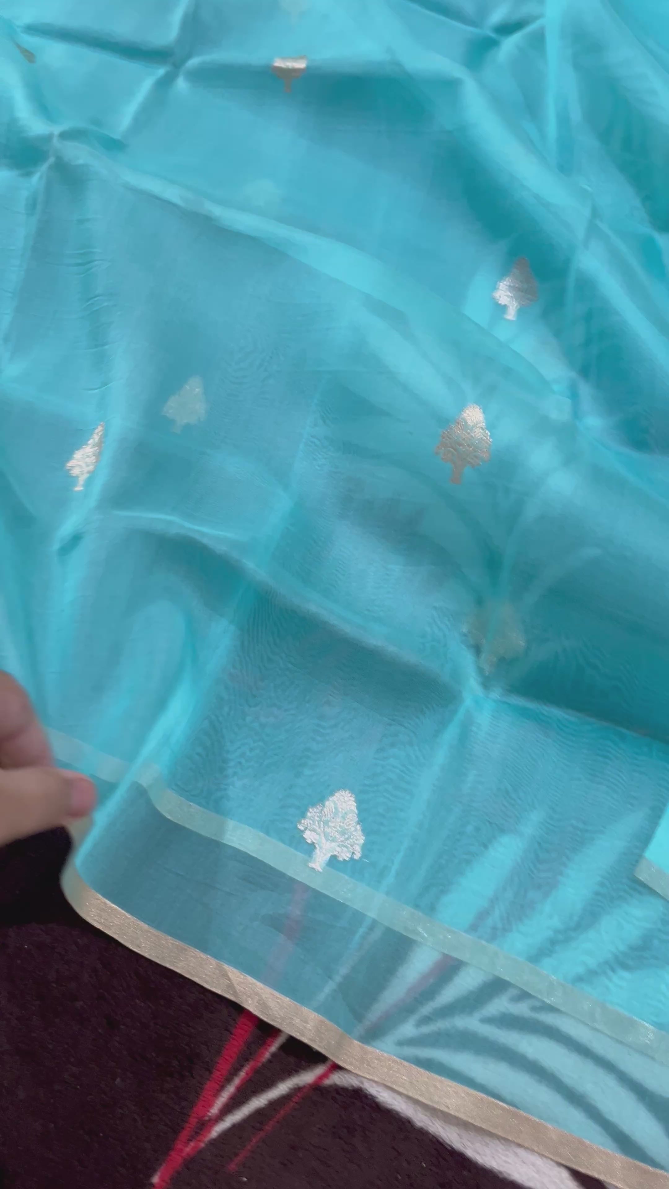 Pure Kora Handloom Silk - Kadhua Motifs Banarasi Saree